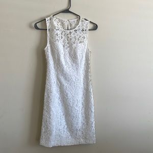 Lilly Pulitzer White Floral Lace Mila Shift Dress